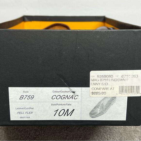 Magnanni Leather Stitched Cognac Loafers Shoes Size 10 M Men’s B759 main image 9